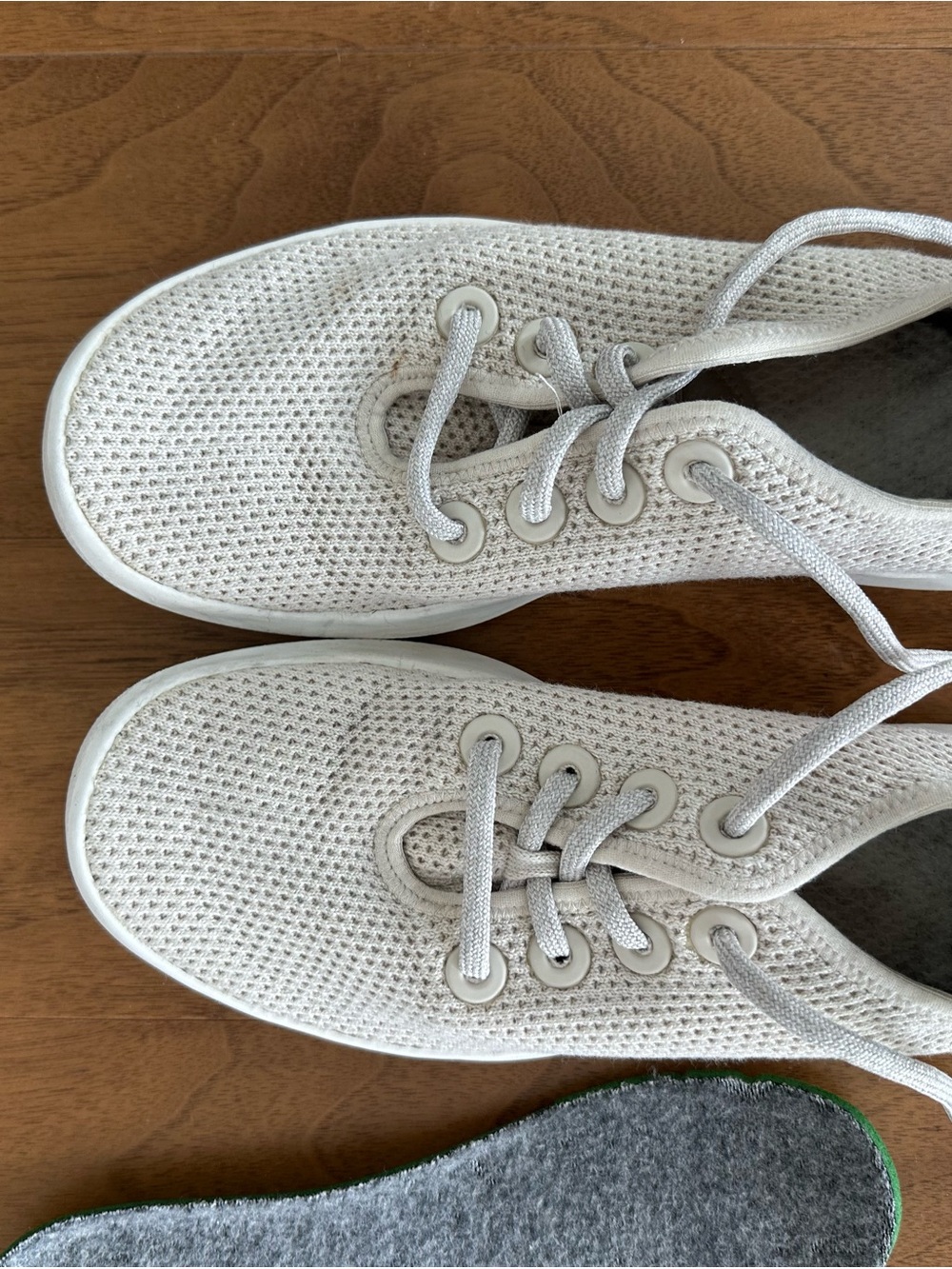 allbirds Women's Off-White Knit Lace-Up Sneakers